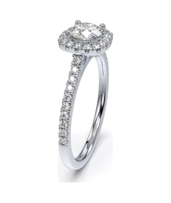 Swarovski Signature Cushion Halo Round Diamond Ring 14K prix