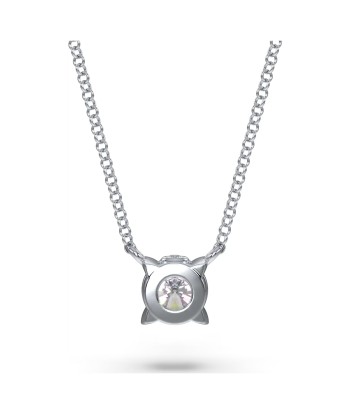 Swarovski Diamond Eternity Round Solitaire Pendant Necklace 14K White Gold .50cts en stock