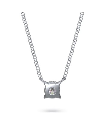 Swarovski Diamond Eternity Round Solitaire Pendant Necklace 14K White Gold Les êtres humains sont 