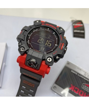 CASIO G-Shock GW9500-1A4 Mudman Triple Sensor Solar Red Orange Watch pas chere