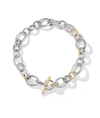 David Yurman Mercer Necklace 20-25MM Silver and 18K Yellow Gold and Diamonds Voir les baskets