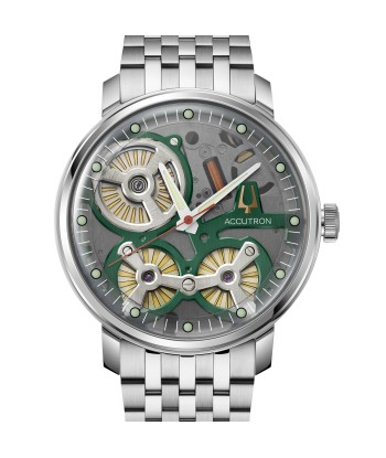 Accutron Spaceview 2020 ElectroStatic Steel Bracelet Watch 2ES6A006 Les magasins à Paris