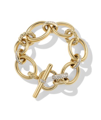 DY Mercer Bracelet in 18K Yellow Gold with Pave Diamonds Par le système avancé 