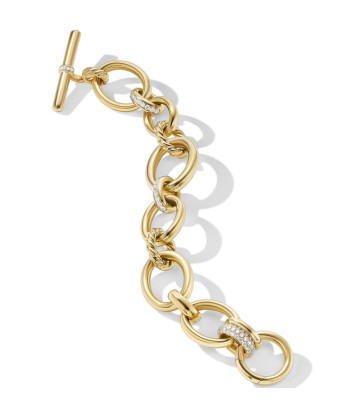 DY Mercer Bracelet in 18K Yellow Gold with Pave Diamonds Par le système avancé 