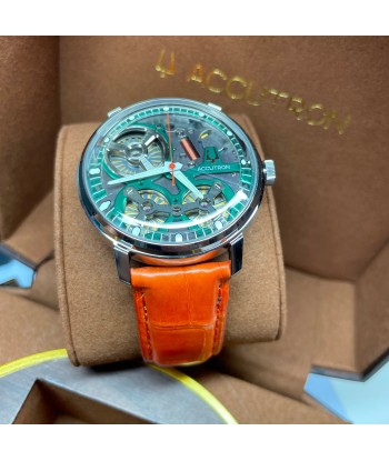 Accutron Spaceview 2020 ElectroStatic Green Dial Orange Watch 2ES6A004 paiement sécurisé