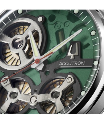 Accutron Spaceview 2020 ElectroStatic Green Dial Black Strap Watch 2ES6A005 livraison gratuite