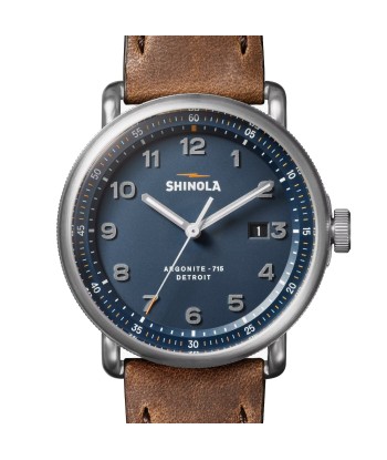 Shinola Canfield Model C56 Quartz 43MM Continental Blue Dial Leather Watch S0120273241 ouvre sa boutique