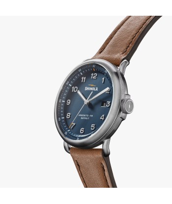 Shinola Canfield Model C56 Quartz 43MM Continental Blue Dial Leather Watch S0120273241 ouvre sa boutique