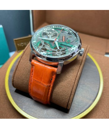 Accutron Spaceview 2020 ElectroStatic Green Dial Orange Watch 2ES6A004 paiement sécurisé