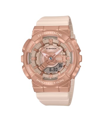 Casio G-Shock GMS GMS110PG-4A Metal Covered Rose Pink Gold Womens Watch prix