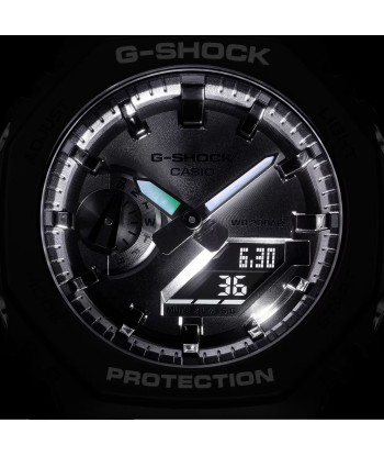 Casio G-Shock Black CasiOak Silver Metallic Matte Watch GA2100SB-1A basket pas cher