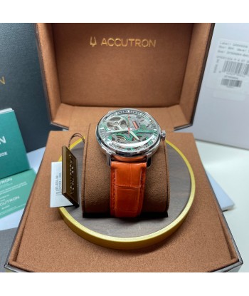 Accutron Spaceview 2020 ElectroStatic Green Dial Orange Watch 2ES6A004 paiement sécurisé