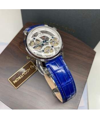 Accutron Spaceview Evolution ElectroStatic Silver Dial Blue Strap Watch 26A209 en ligne