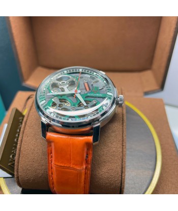 Accutron Spaceview 2020 ElectroStatic Green Dial Orange Watch 2ES6A004 paiement sécurisé