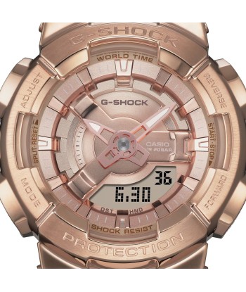 Casio G-Shock GMS GMS110PG-4A Metal Covered Rose Pink Gold Womens Watch prix