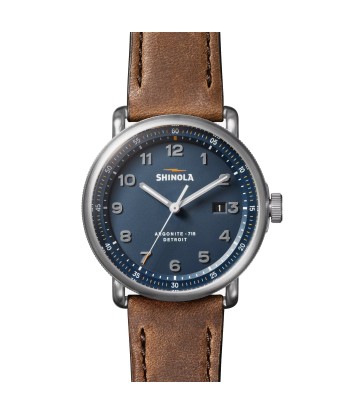 Shinola Canfield Model C56 Quartz 43MM Continental Blue Dial Leather Watch S0120273241 ouvre sa boutique