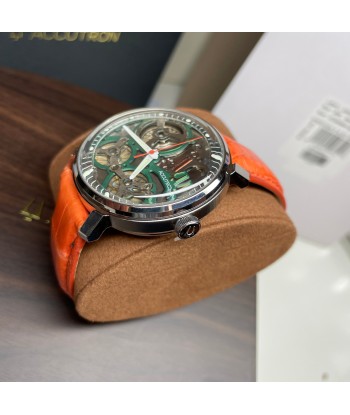 Accutron Spaceview 2020 ElectroStatic Green Dial Orange Watch 2ES6A004 paiement sécurisé