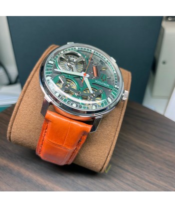 Accutron Spaceview 2020 ElectroStatic Green Dial Orange Watch 2ES6A004 paiement sécurisé