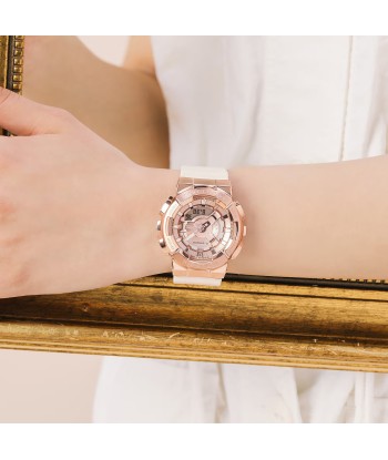 Casio G-Shock GMS GMS110PG-4A Metal Covered Rose Pink Gold Womens Watch prix