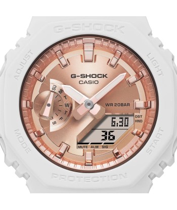 Casio G-Shock GMAS2100 “Mini CasiOak” White Pink Metallic Gold Watch GMAS2100M-7A ouvre sa boutique