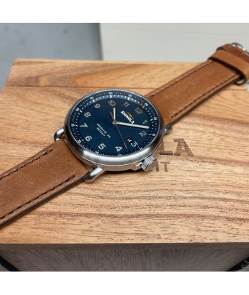 Shinola Canfield Model C56 Quartz 43MM Continental Blue Dial Leather Watch S0120273241 ouvre sa boutique