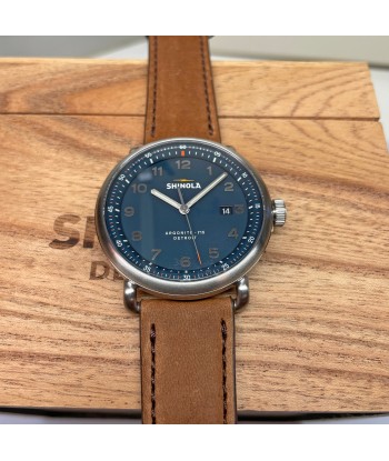 Shinola Canfield Model C56 Quartz 43MM Continental Blue Dial Leather Watch S0120273241 ouvre sa boutique