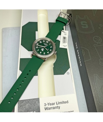 Shinola 43MM Detrola Spartan Green Watch S0120183163 Michigan State de la marque