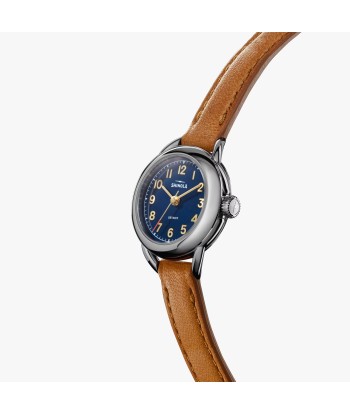 Shinola Runabout Mini 25mm Navy Blue Watch Bourbon Strap S0120273246 de l' environnement