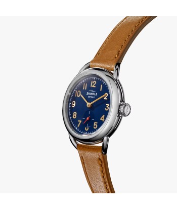 Shinola Runabout 36mm Navy Blue Watch Bourbon Strap S0120273248 Découvrez la collection