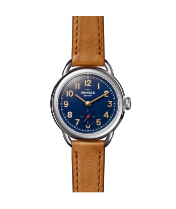 Shinola Runabout 36mm Navy Blue Watch Bourbon Strap S0120273248 Découvrez la collection