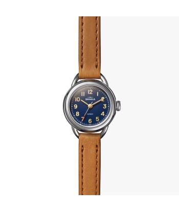 Shinola Runabout Mini 25mm Navy Blue Watch Bourbon Strap S0120273246 de l' environnement