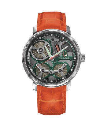 Accutron Spaceview 2020 ElectroStatic Green Dial Orange Watch 2ES6A004 paiement sécurisé