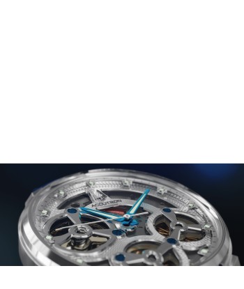 Accutron Spaceview Evolution ElectroStatic Silver Dial Blue Strap Watch 26A209 en ligne