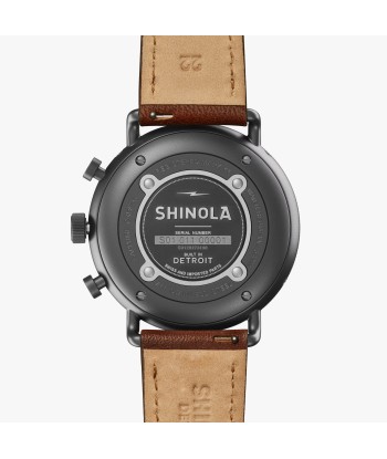 Shinola 45MM Canfield Sport Chronograph Gunmetal Gray Watch S0120283180 commande en ligne