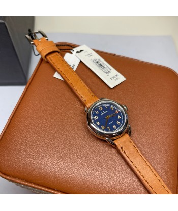 Shinola Runabout Mini 25mm Navy Blue Watch Bourbon Strap S0120273246 de l' environnement