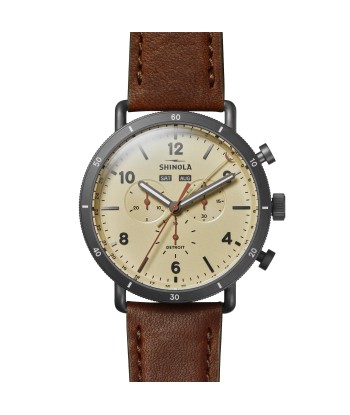 Shinola 45MM Canfield Sport Chronograph Gunmetal Gray Watch S0120283180 commande en ligne