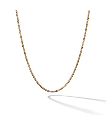 DY Box Chain Necklace in 18K Yellow Gold, 1.7mm la chaussure