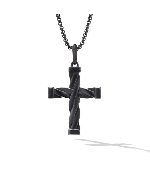 DY Helios Cross Pendant in Black Titanium 2 - 3 jours ouvrés.