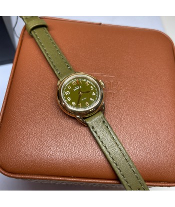 Shinola Runabout Mini 25mm Army Green Gold Watch S0120273247 Par le système avancé 