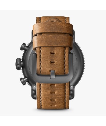 Shinola 48MM Runwell Sport Chrono 48mm Dark Camel Brown Watch S0120273231 la colonne vertébrale