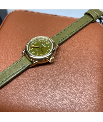 Shinola Runabout Mini 25mm Army Green Gold Watch S0120273247 Par le système avancé 