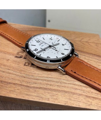 Shinola 45MM Canfield Sport Chronograph Steel Leather White Watch 20141501 prix