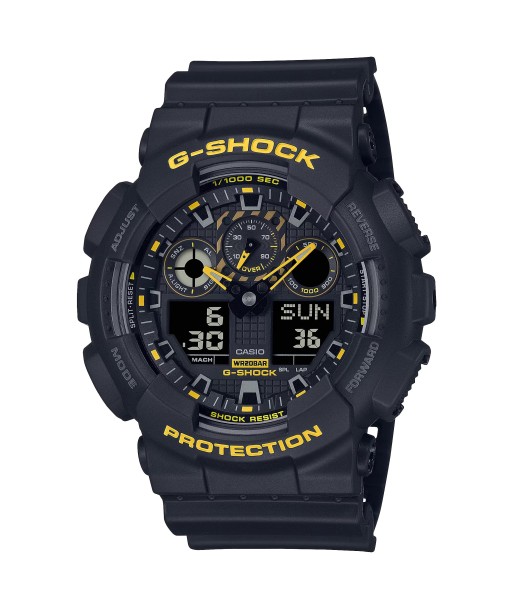 CASIO G-SHOCK GA100CY-1A Black & Caution Yellow Watch À commander