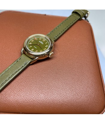 Shinola Runabout Mini 25mm Army Green Gold Watch S0120273247 Par le système avancé 