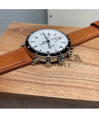 Shinola 45MM Canfield Sport Chronograph Steel Leather White Watch 20141501 prix