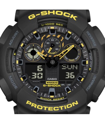 CASIO G-SHOCK GA100CY-1A Black & Caution Yellow Watch À commander