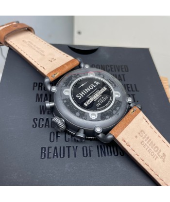 Shinola 48MM Runwell Sport Chrono 48mm Dark Camel Brown Watch S0120273231 la colonne vertébrale