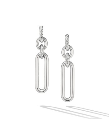 David Yurman Lexington Double Link Drop Earrings in Sterling Silver la chaussure