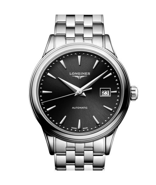 Longines Flagship 30mm Automatic Black Dial Stainless Steel Watch L43744596 shop