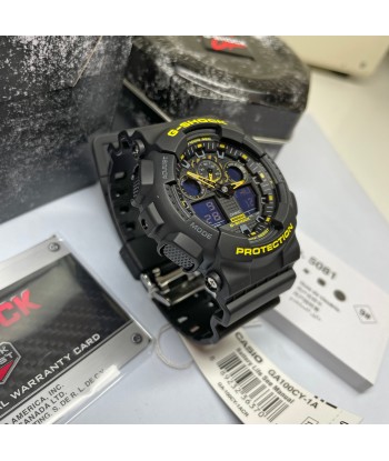 CASIO G-SHOCK GA100CY-1A Black & Caution Yellow Watch À commander